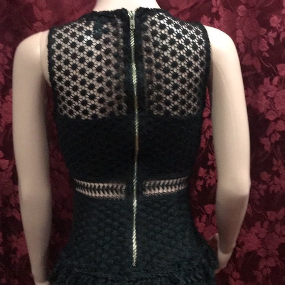 AQUA black XS embroidered mini dress. - Picture 5 of 11